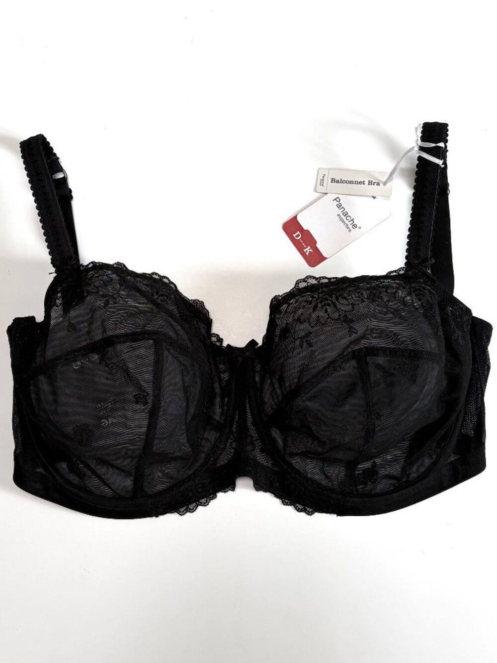 Pananche Ariza Superbra Black Bra, NWT, 34M US/34J UK
